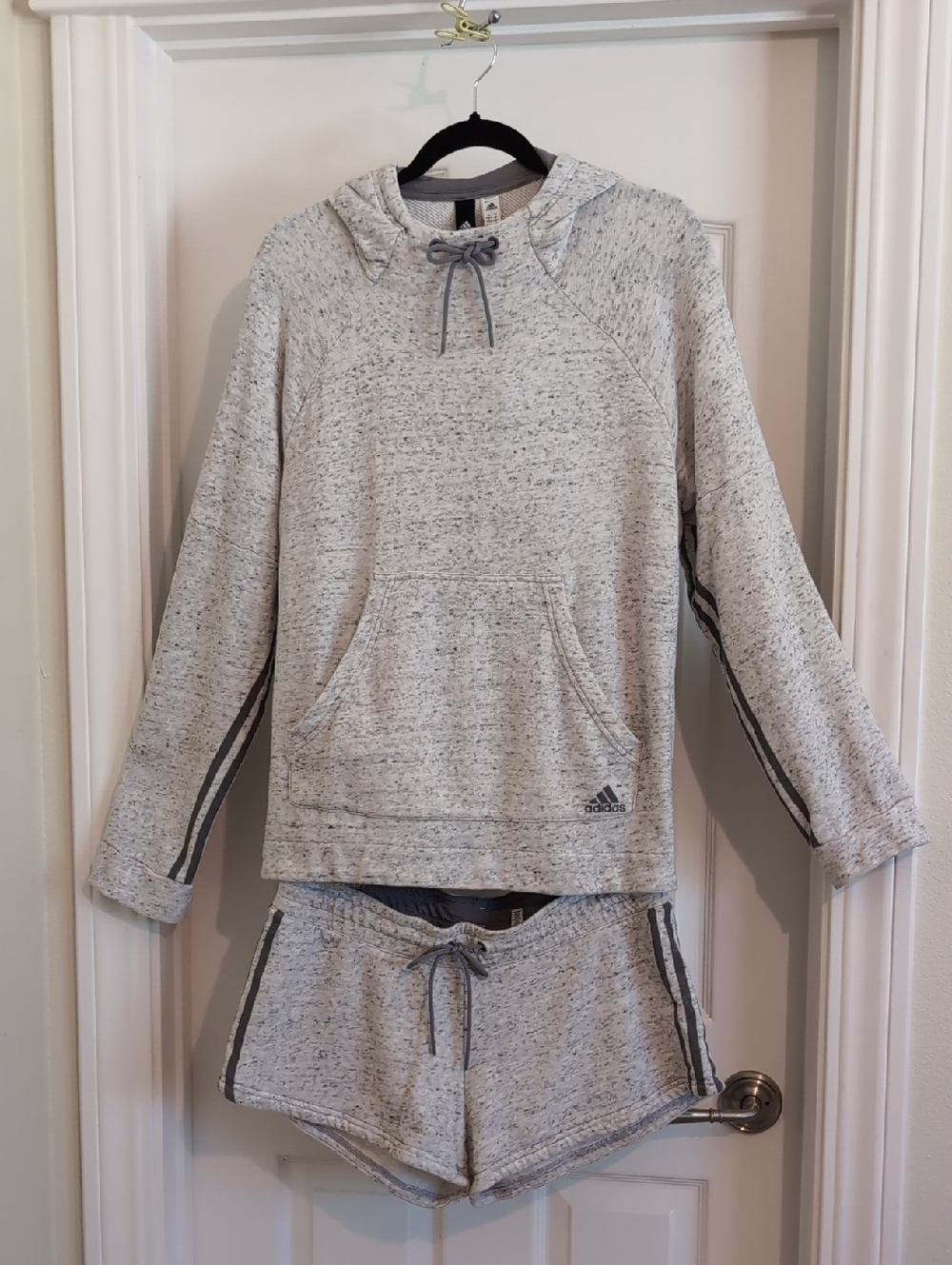 Adidas Hoodie Women's SzXL & Shorts SzL EUC